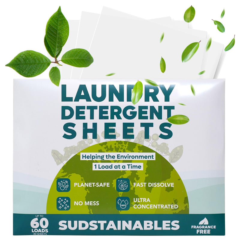 Laundry Detergent Sheets — 60 Loads (Unscented)